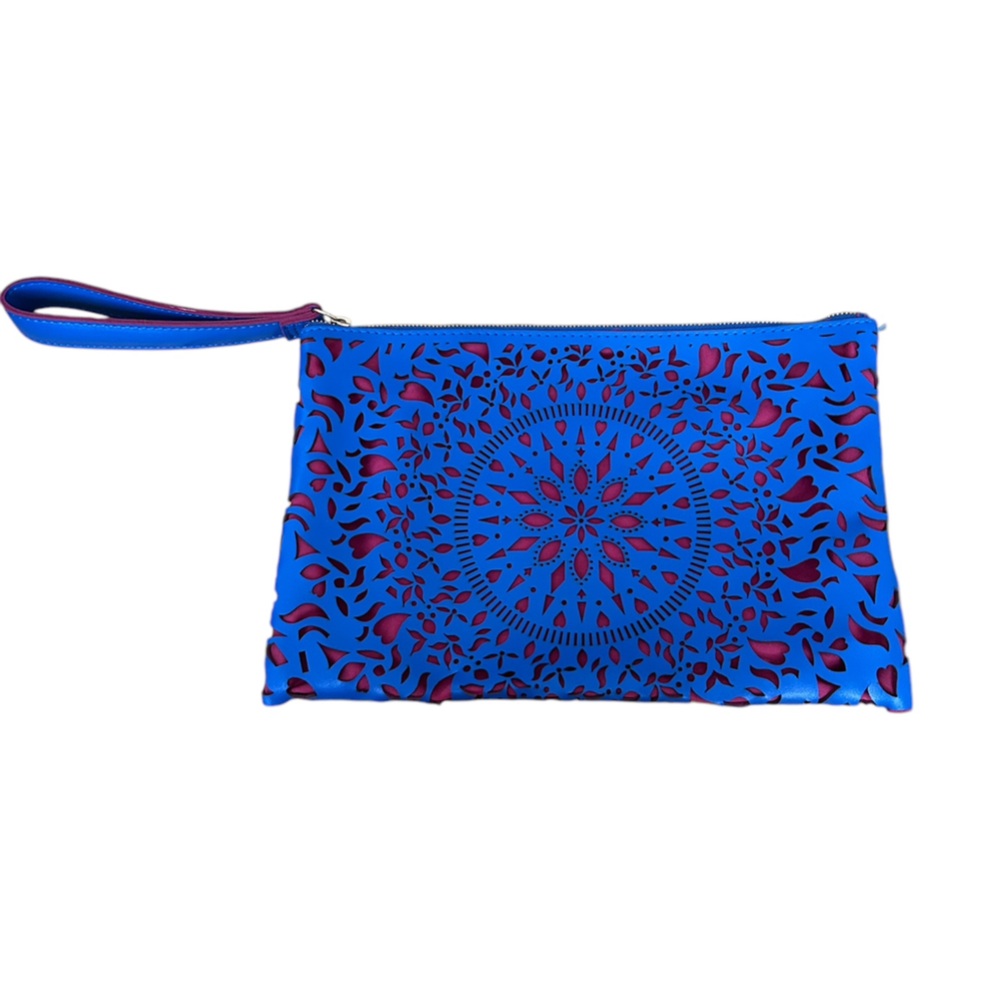 Carlos Blue Patterned Women's Clutch